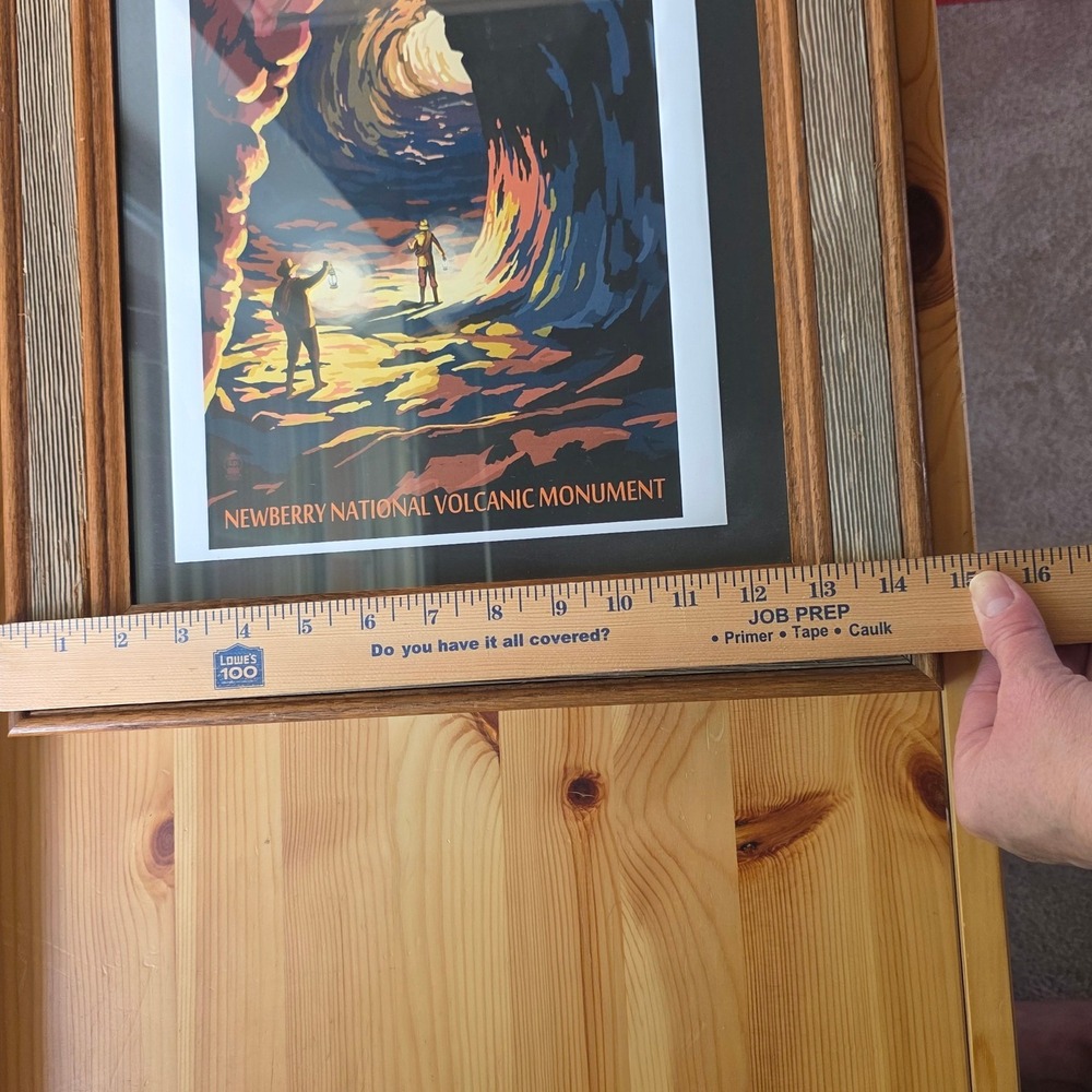 Lantern Press Lava River Cave Newberry Natinl Volcanic Monument Framed Art Print - Picture 5 of 12
